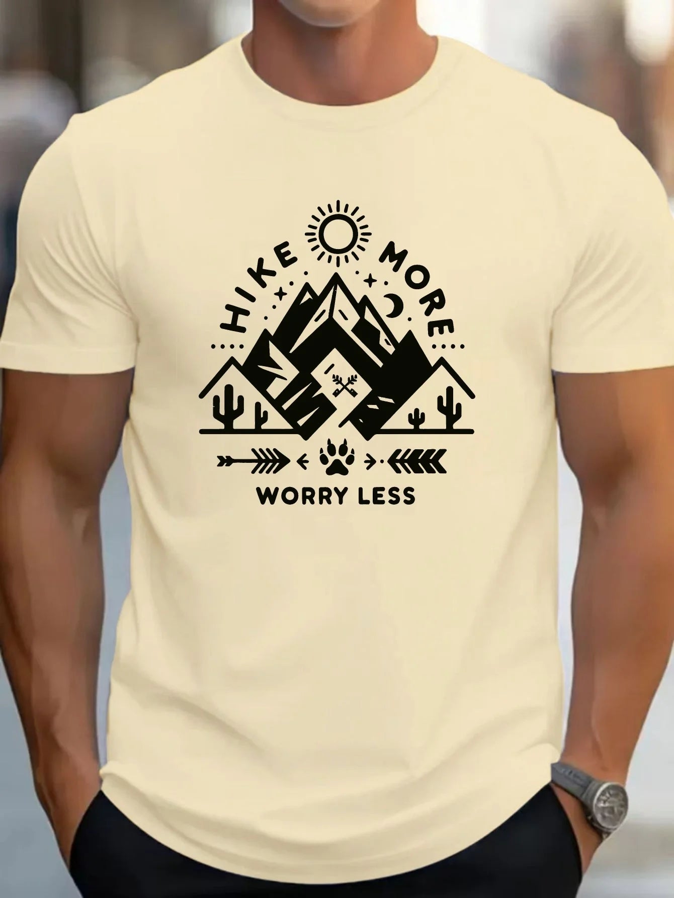 Fashion Print Cotton short-sleeved T-shirt American fashion