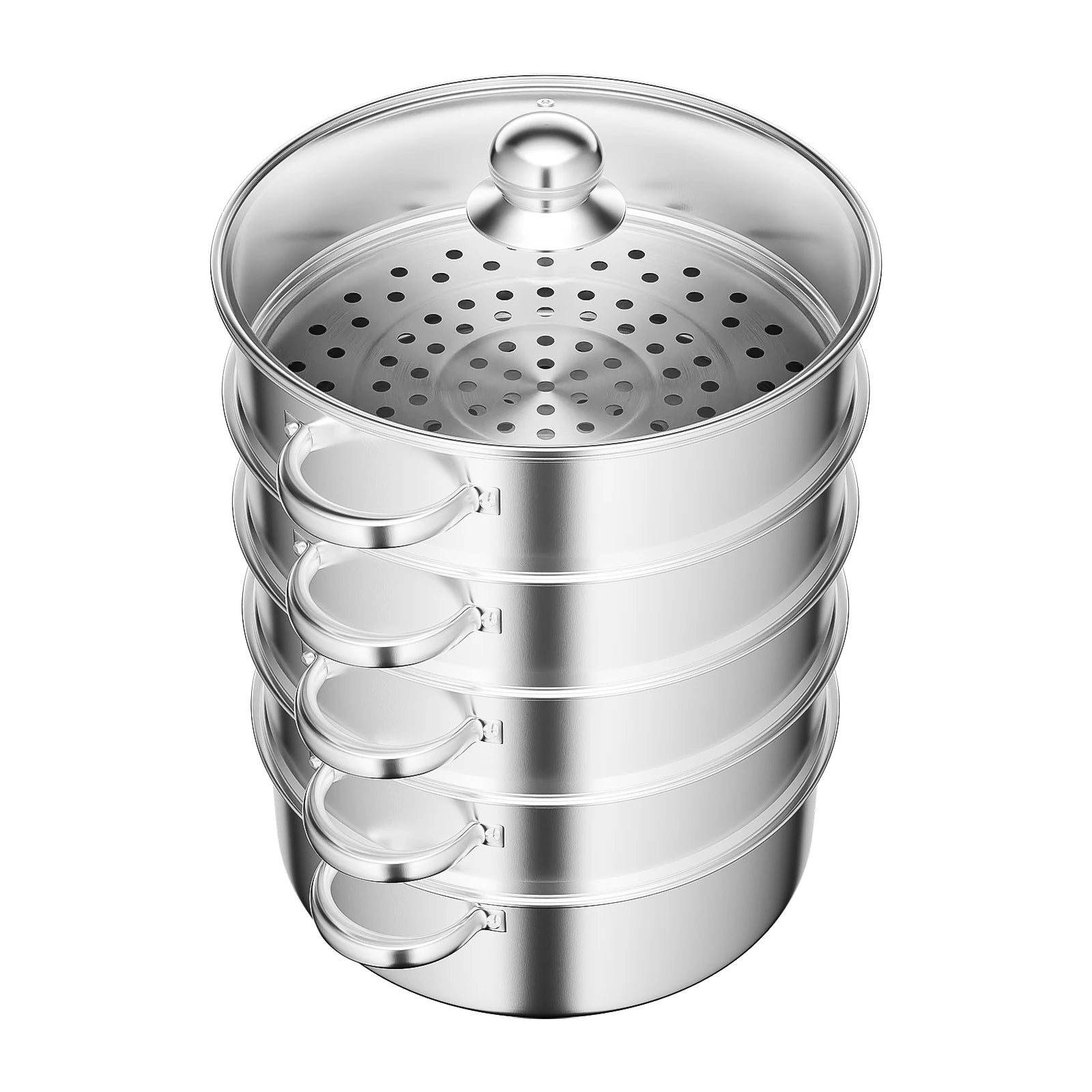 5-Layer 28cm Stainless Steel Steamer for Cooking Steam