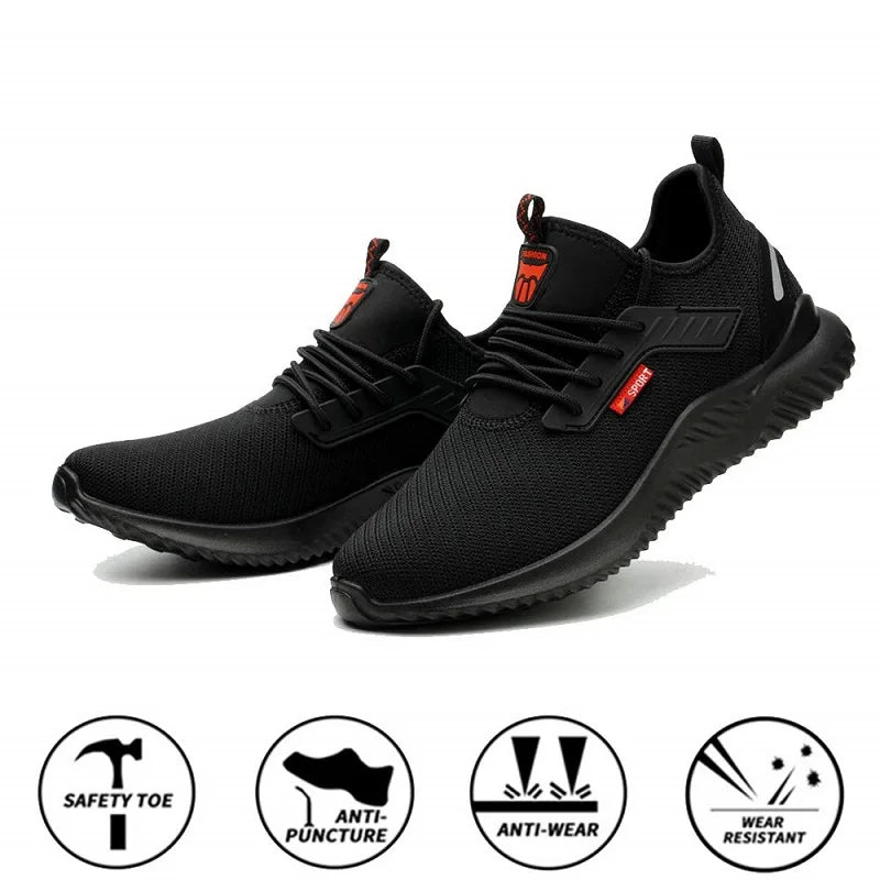 Safety Anti-Smashing Shoes Steel Toe Work Shoes