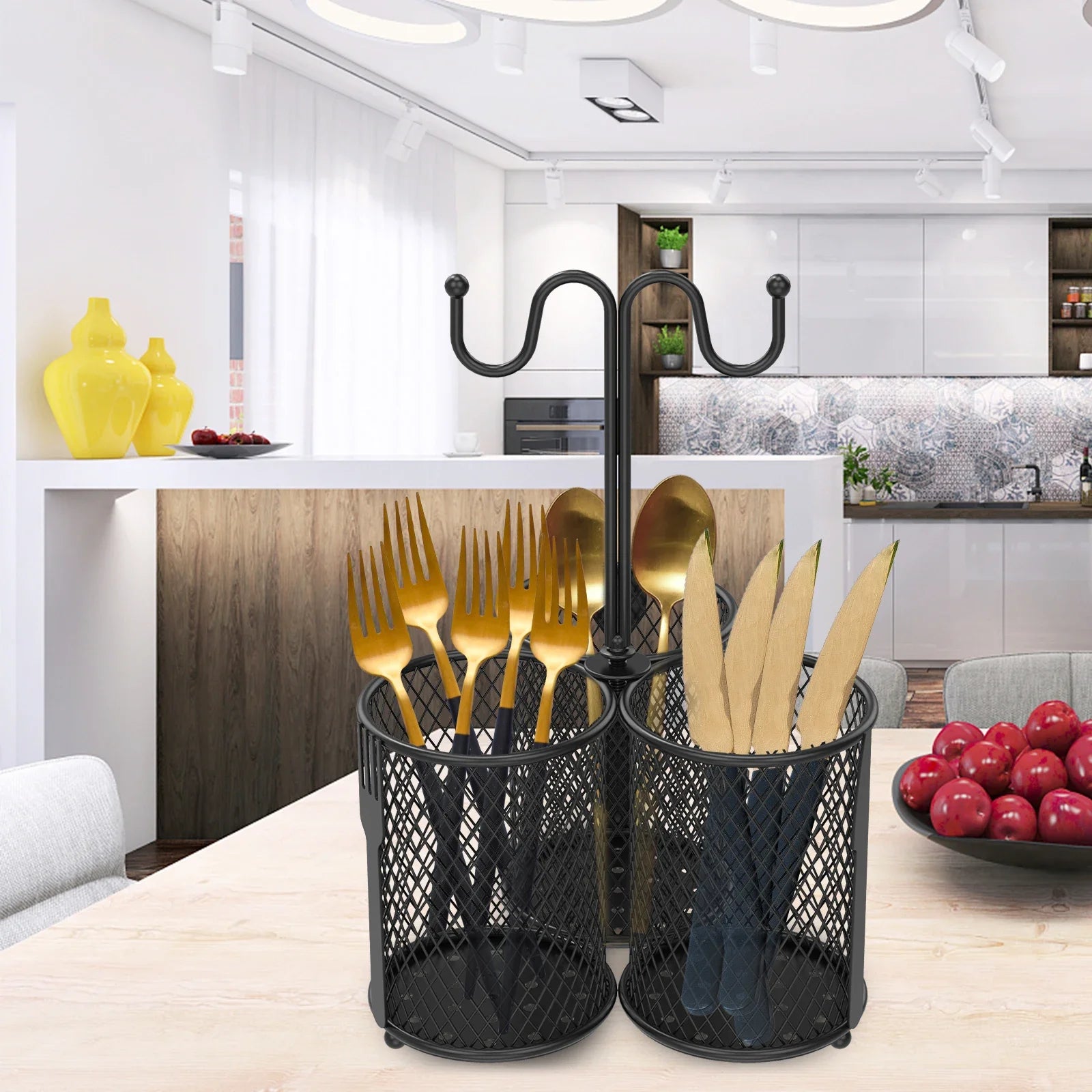 Cutlery Storage Holder Kitchen Countertop Flatware Organizer