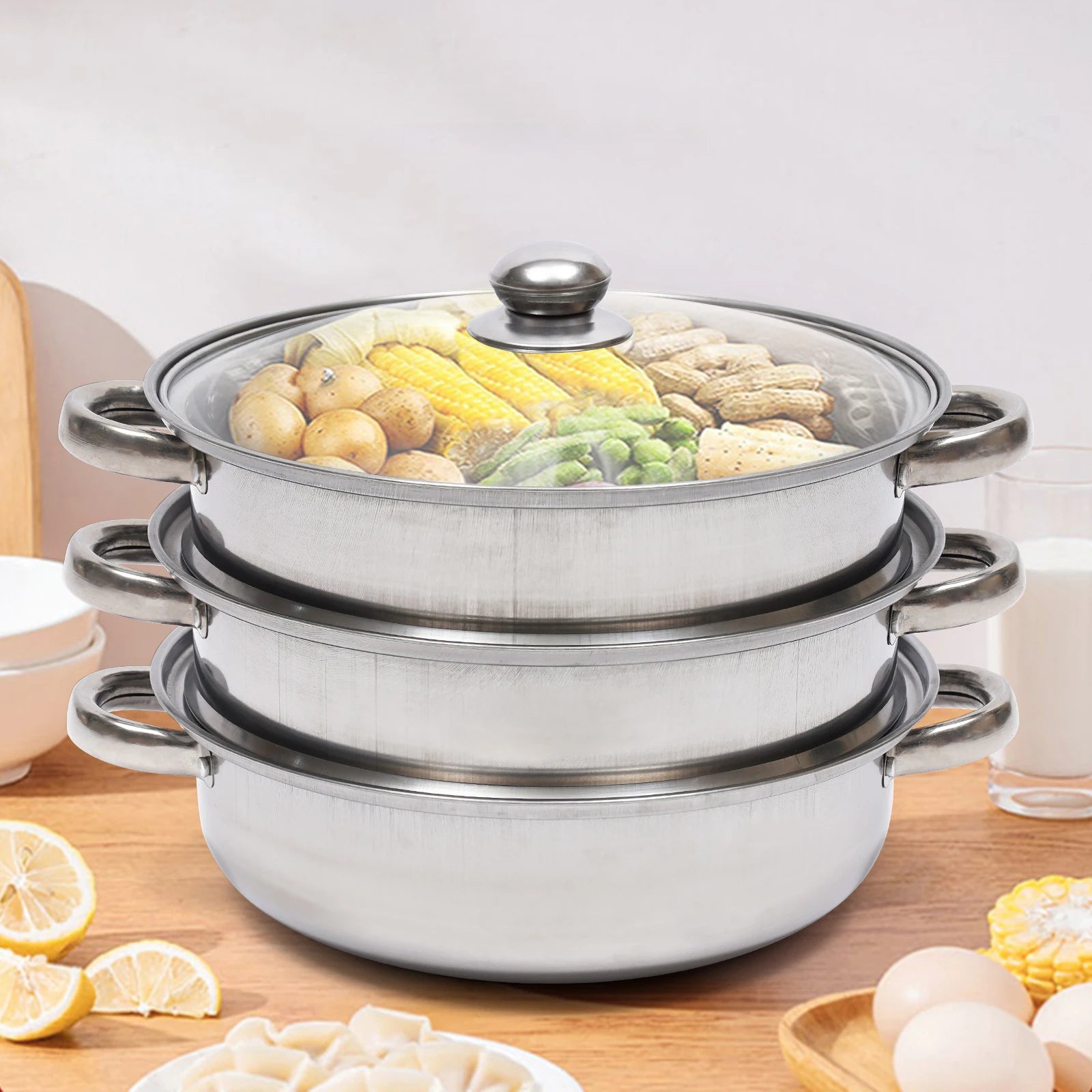 Steamer Cooker 3 Tier Steam Pot